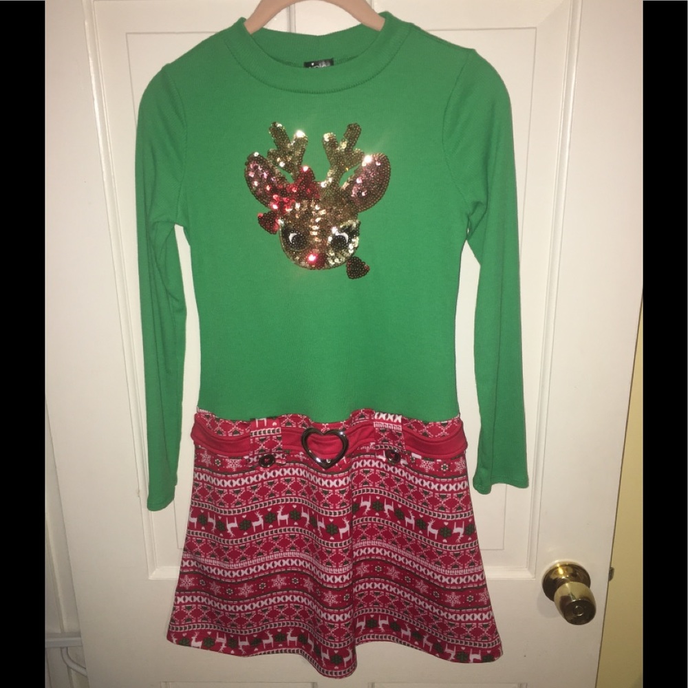 Girls Festive Christmas Dress - XL 14/16